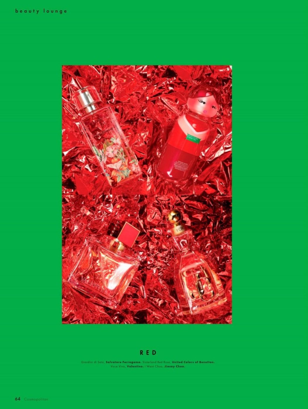 Composición editorial con producto Jimmy Choo Parfums